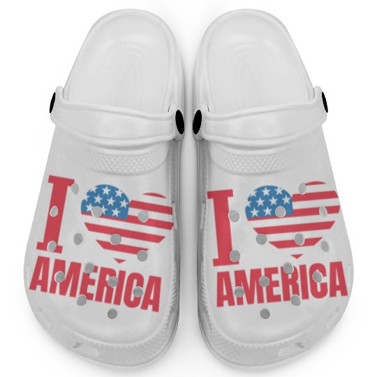 I Love America Clogs