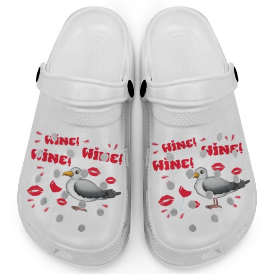 Wine Seagull Bird Lover Shorebird Seagulls Clogs