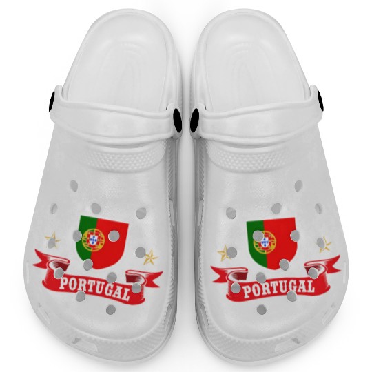 Portuguese Flag Summer Beach Vacation Madeira Port Clogs