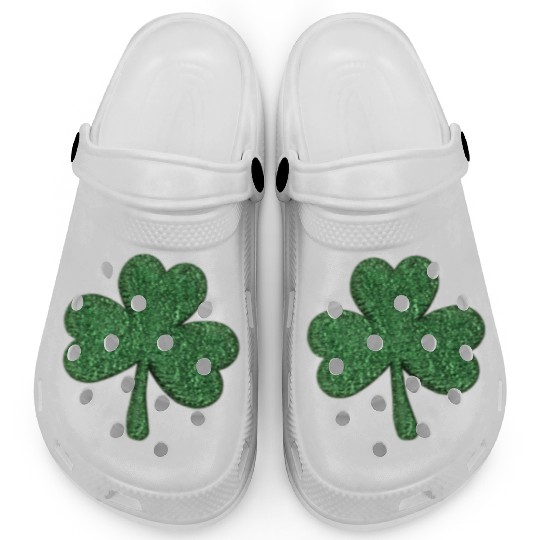 St Patrick'S Day Green Glitter-Clover Shamrock Clogs