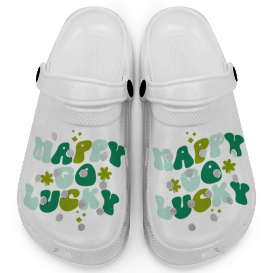 Happy Go Lucky St Patrick'S Day Shamrock Clogs