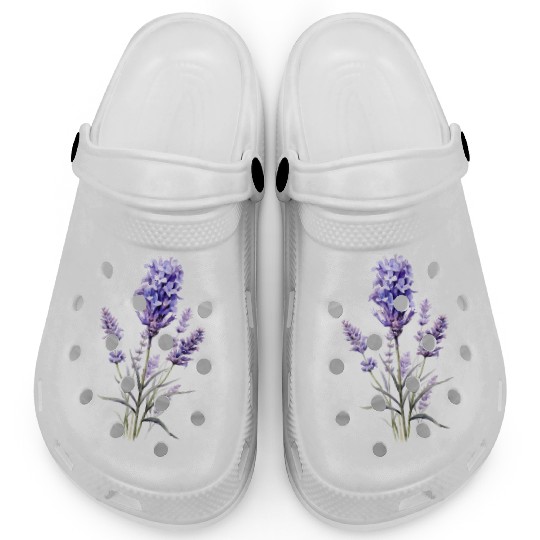 Lavender Flower Clogs