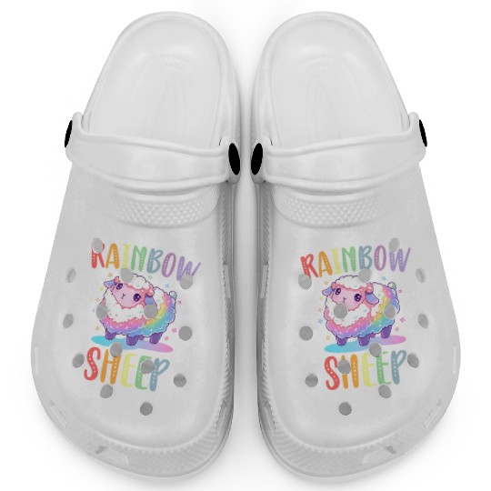 Rainbow Sheep LGBTQ Transgender Pride Community Clogs