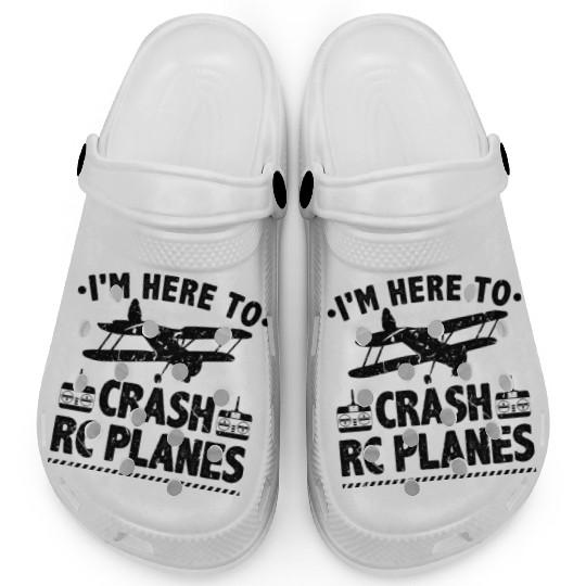 Crash Planes Funny Rc Pilot Aviation Clogs