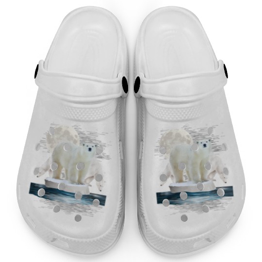Polar Bear Lover design, Wildlife Zoo Animal Lover Clogs
