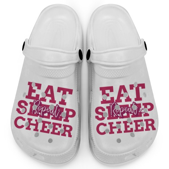 eat sleep cheer repeat trending gift aesthetic Clogs