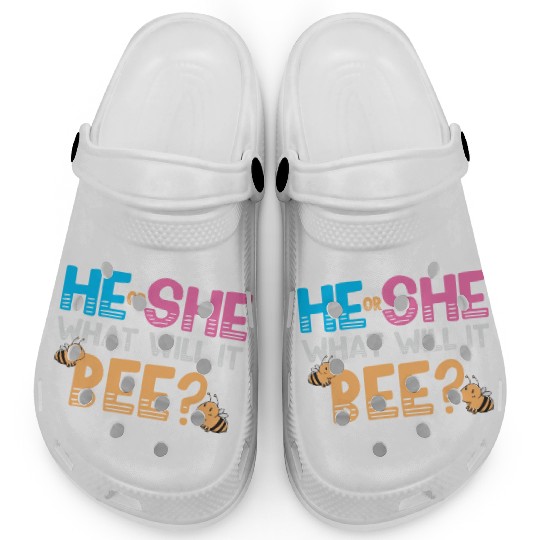 Gender Reveal Bee green Clogs