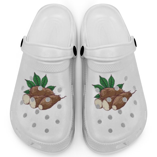 Cassava Farmer Plant Grow Harvest W Clogs