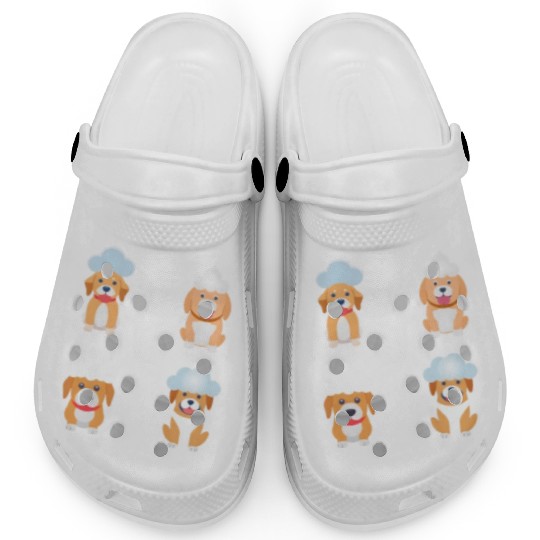 4 Dogs with Cloud - Unique for Dog Lovers Clogs