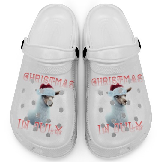 Festive alpaca - Christmas in July Clogs