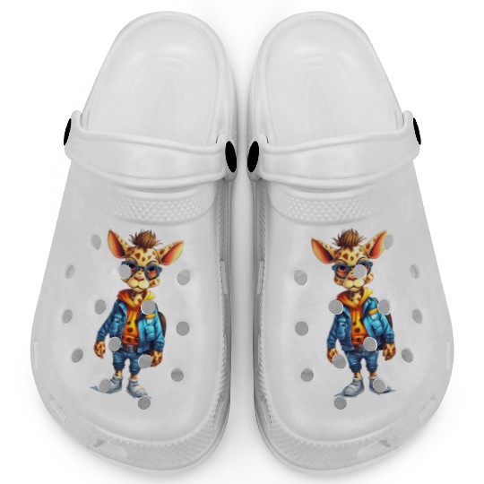 Cute Giraffe Cartoon Clogs