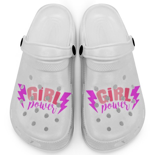 Preppy Room Decor Girl Power Quote With Lightning Clogs