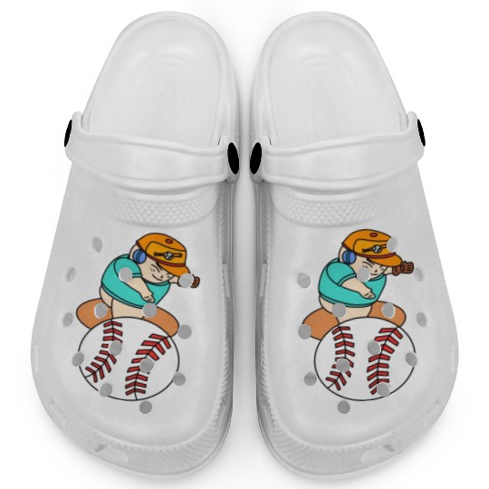 Cute Chibi Baseball Pitcher Clogs