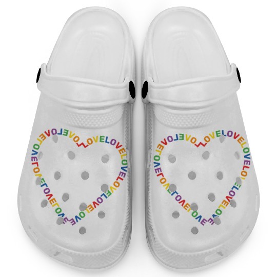 Love Heart LGBTQ+ Community Clogs