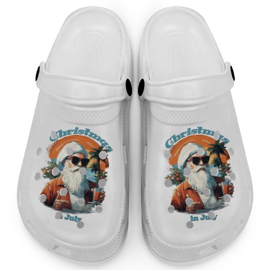 Beachside Santa | "Christmas in July" Festive Clogs