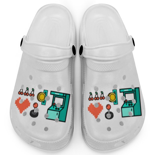 Coin Op Legend Arcade Gaming 80s Retro Gamer Clogs