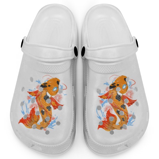 Koi fish farm gift colorful koi carp Clogs
