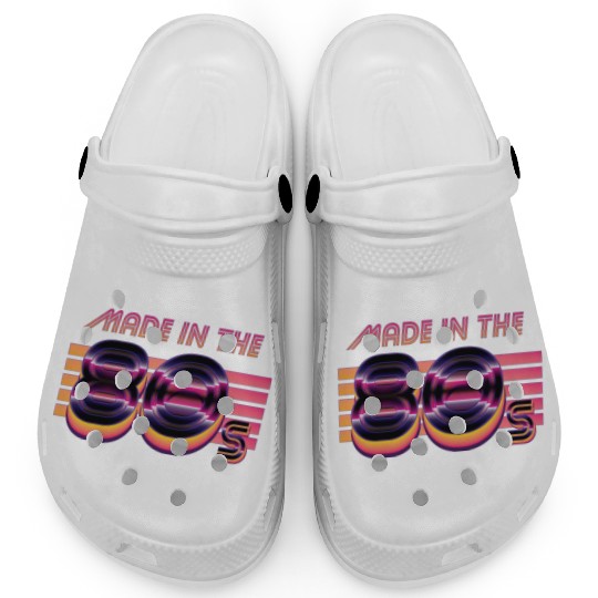 Retrowave Made In The 80s Clogs