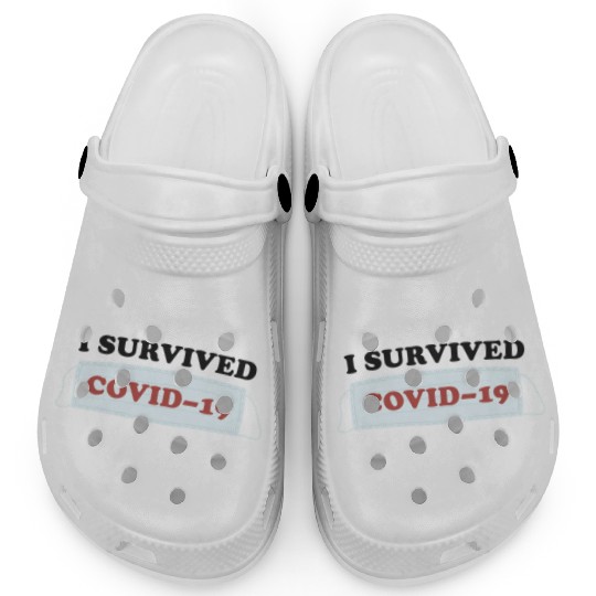 I SURVIVED COVID19 green Clogs