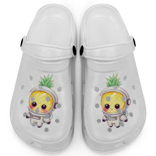 Kawaii astronauts pineapple Clogs