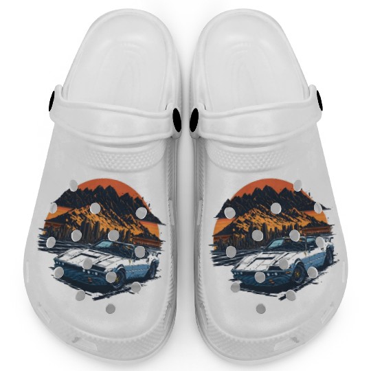 fast car colorful shades Clogs