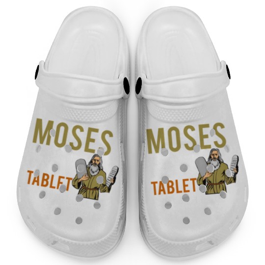 Jewish Passover Moses Tablet Data Cloud Computing Clogs