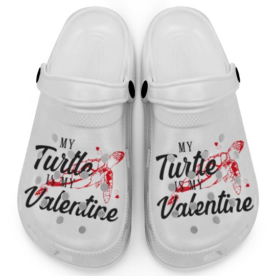 Sea Turtle Tortoise Valentines Day Clogs