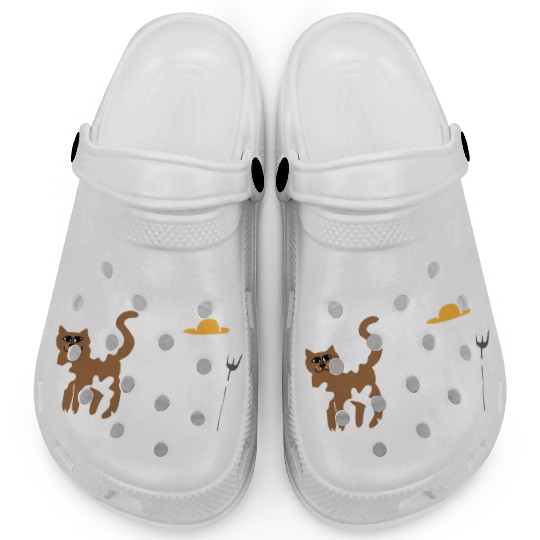 Cattle Cat Farmer (White) Clogs