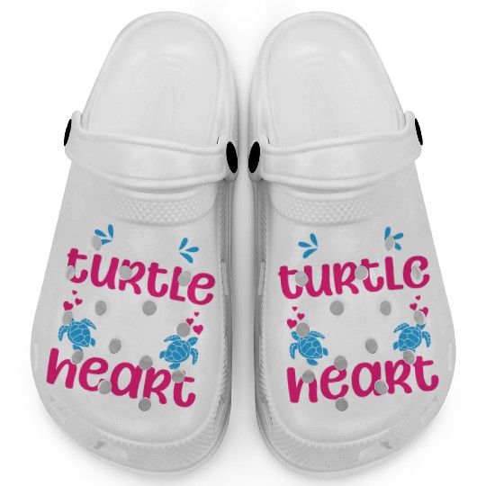Sea Turtle Tortoise Valentines Day Clogs