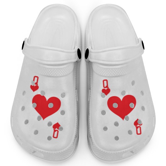 Queen Of He - Playing Card Halloween Love Clogs