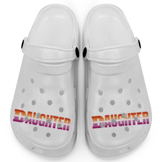 Awesome Like My Daughter Pride Lesbian Flag Clogs