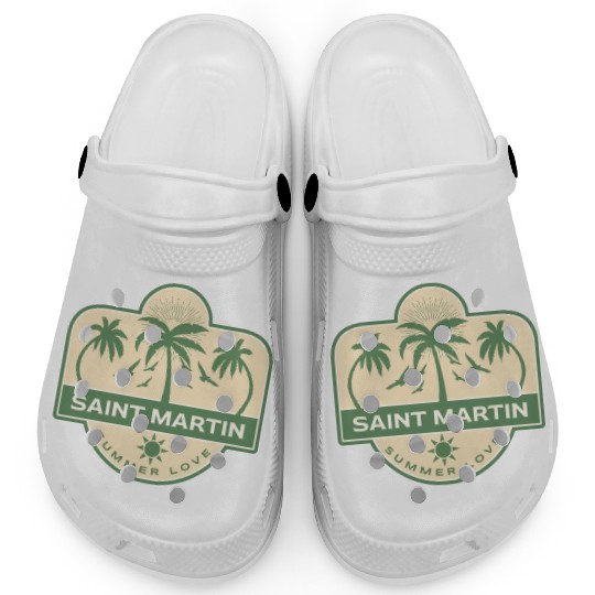 Saint Martin Caribbean Summer Love Clogs