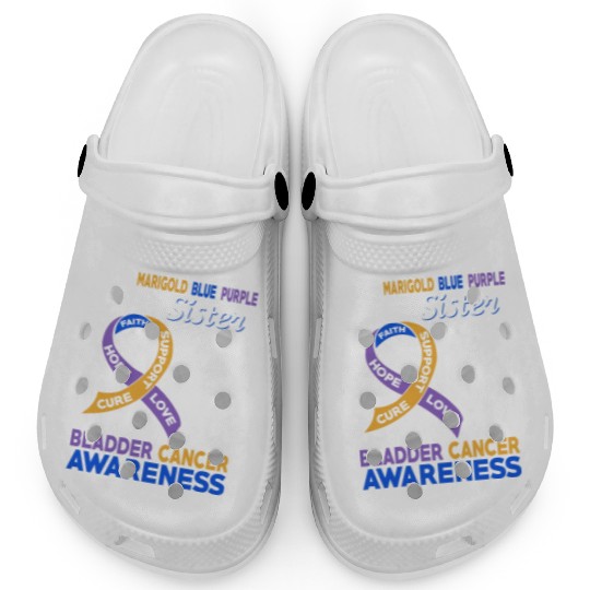 I Wear Marigold Blue Purple For My Sister Bladder Clogs