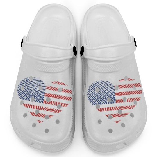 4th Of July I Love America Clogs