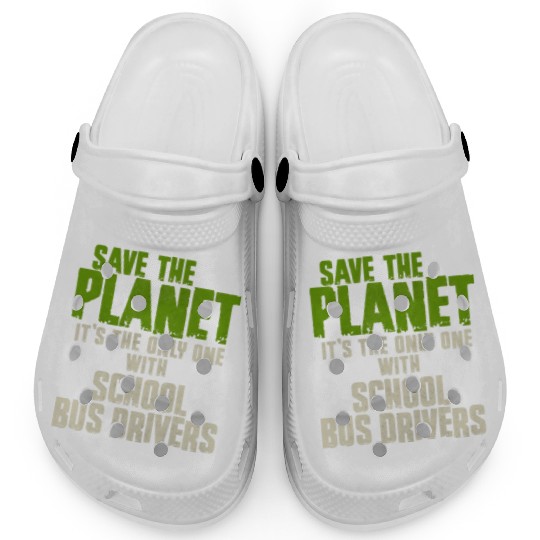 Save The Planet School Bus Driver Clogs