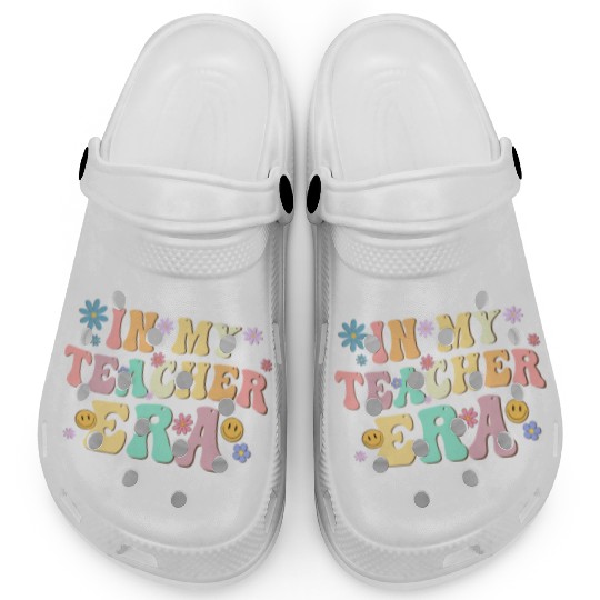 In My Teacher Era Back To School Retro Groovy Clogs