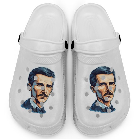 Nikola Tesla Physics Geek Nerd Clogs