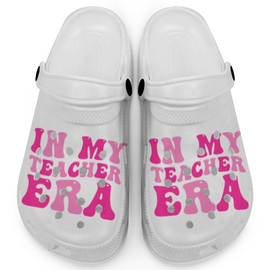 In My Teacher Era Back To School Retro Groovy Clogs