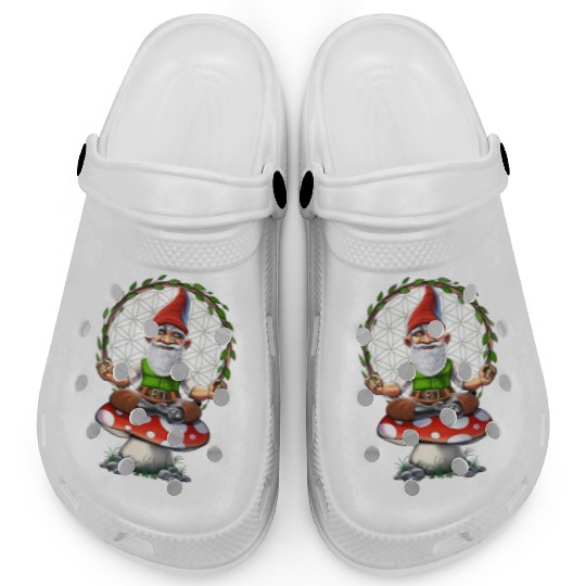 Gnome Mushroom Meditation Clogs