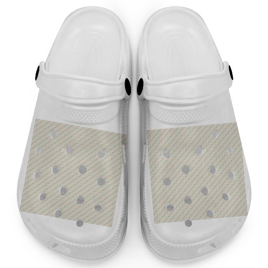 Retro Hearts Pattern Yellow Teal Coral Clogs