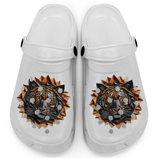 Exquisite Tiger Origami Mandala Art Clogs