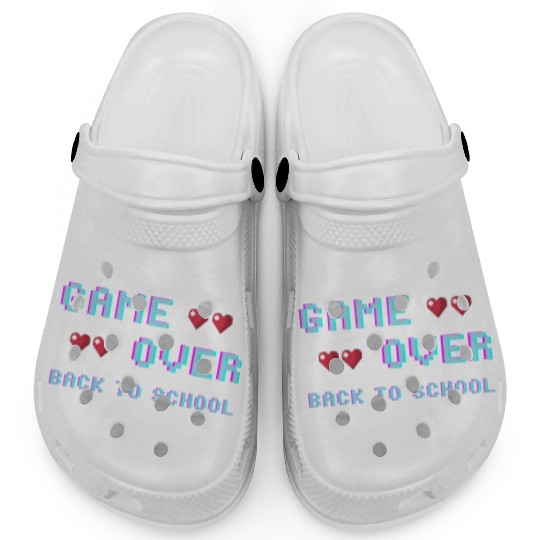game over back to school Clogs