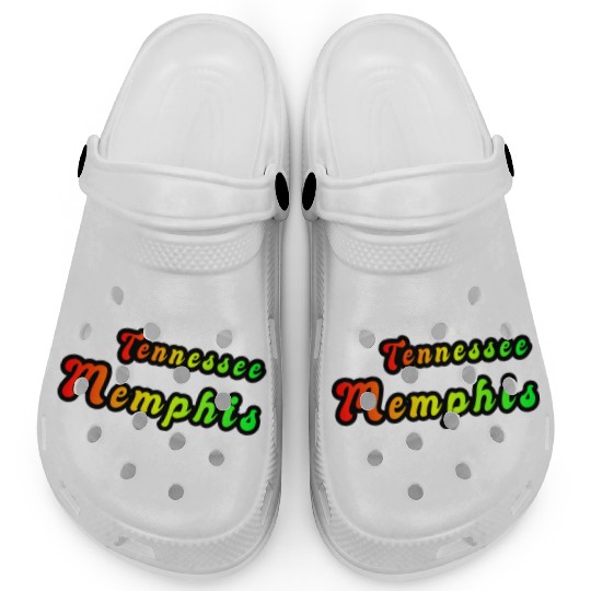 Memphis Tennessee rainbow design Clogs