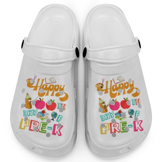 100 Days Of School Teacher Preschool Pre K Funny Clogs