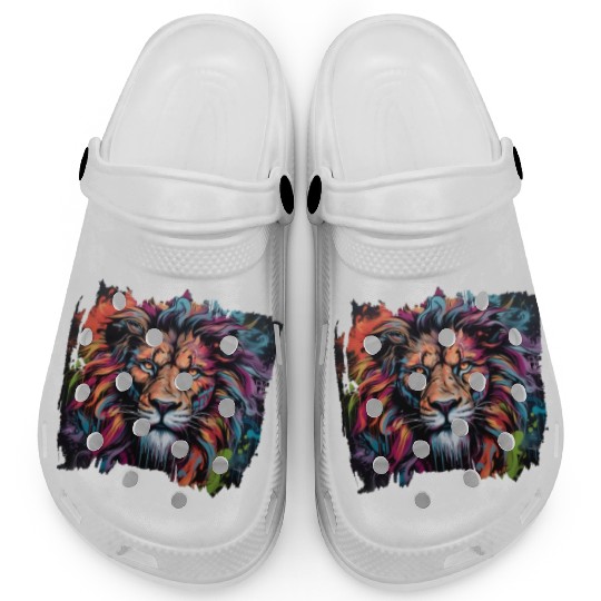 Graffiti Style Lion | Lion Lovers Clogs