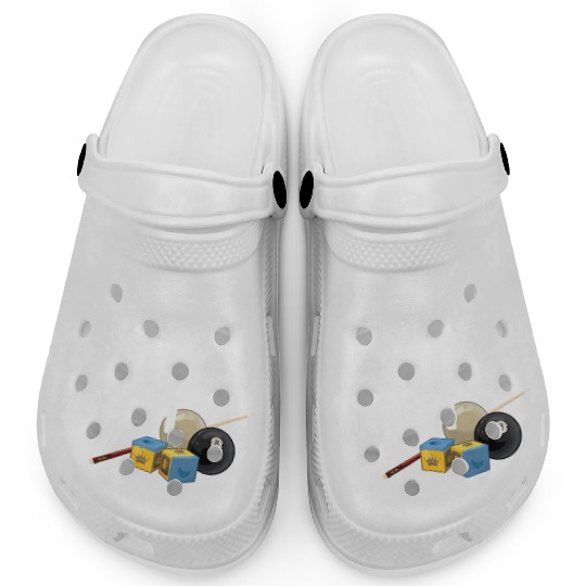 Aim Shoot Swear Repeat - Pool Player - Hall Shark Clogs