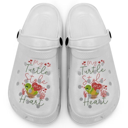 Sea Turtle Tortoise Valentines Day Clogs