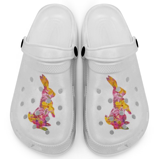 Happy Easter Rabbit Bunny Ears Eggs Hunter Clogs
