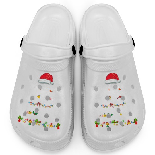 Geometry Math Science Teacher Xmas Tree Funny Clogs