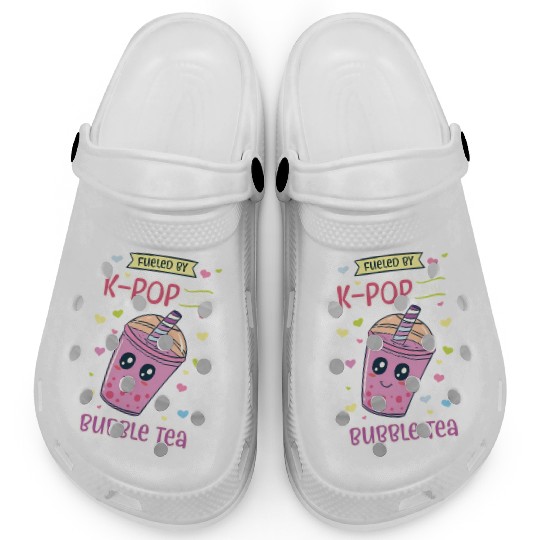 Kpop And Bubble Tea Korean Music Tapioca Boba Clogs